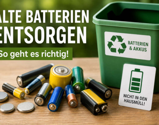 Alte Batterien entsorgen: So geht es richtig und umweltfreundlich Alte Batterien entsorgen: Leere Batterien in einer Sammelbox für das Recycling